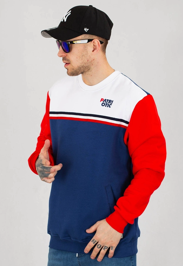 Bluza Patriotic CLS Tape 3-Colours biało czerwono granatowa + CD Gano - W Samo Sedno Gratis!