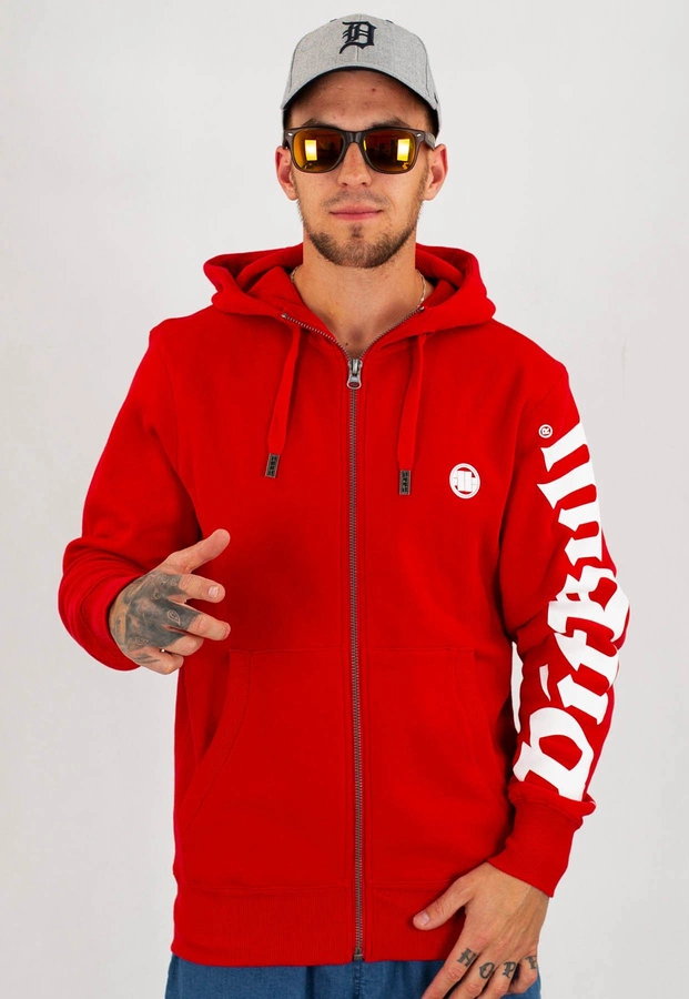 Bluza Pit Bull Zip Sleeve Old Logo czerwona
