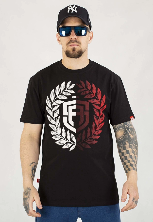 T-shirt Street Autonomy Laur czarno czerwony