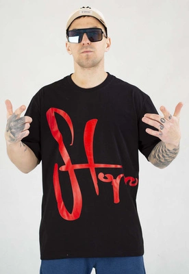 T-shirt Stoprocent Frontback Red Tag czarny