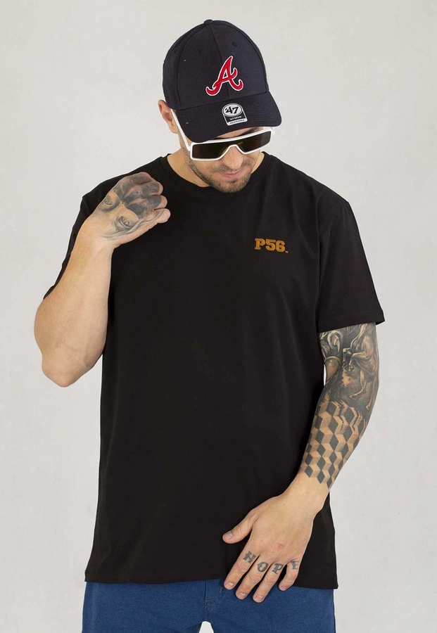 T-shirt Dudek P56 System czarno złoty