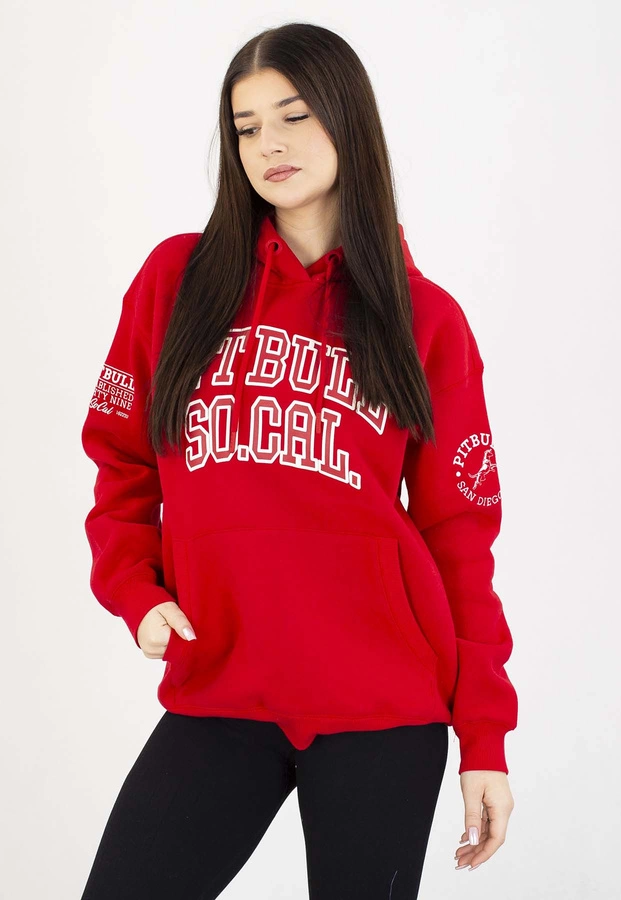 Bluza Pit Bull Z Kapturem Fiora wild red