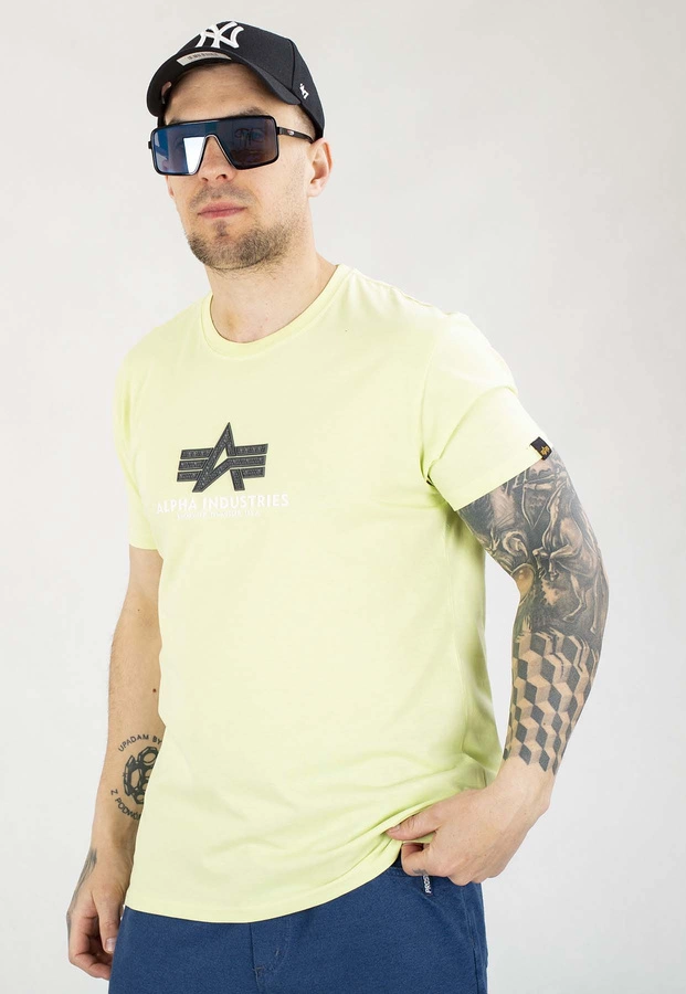 T-shirt Alpha Industries Basic T Rubber 100501RB limonkowy