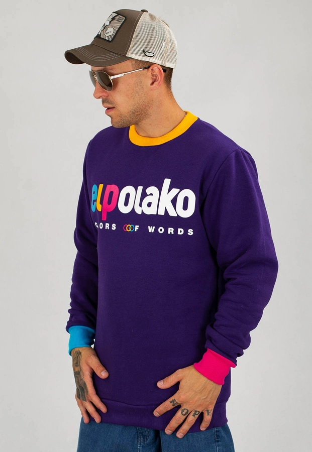 Bluza El Polako Cow fioletowa