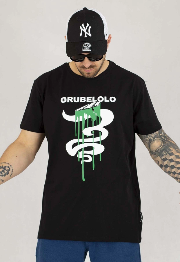 T-shirt Grube Lolo Joint czarny