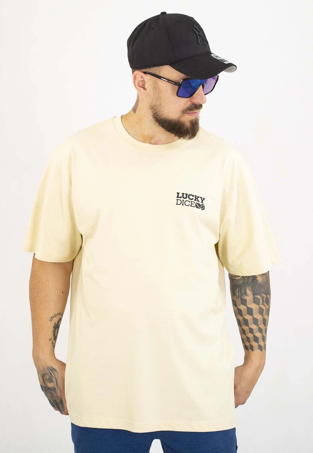 T-shirt Lucky Dice Baggy Lucky Dice Truck beżowy