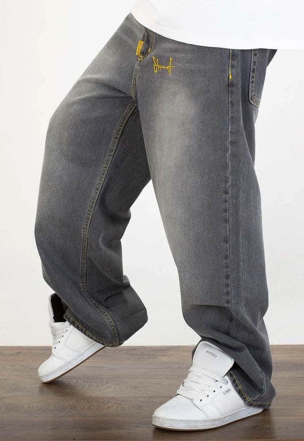 Spodnie Stoprocent Baggy Washed Black jeans czarne