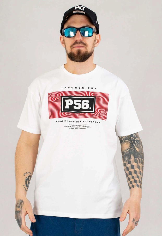 T-shirt Dudek P56 Zebra biały