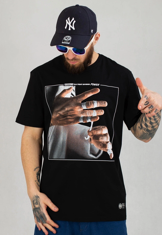T-shirt Pit Bull Middle Power BJJ czarny