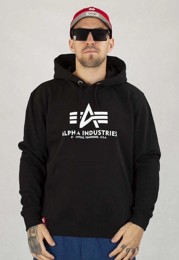 Bluza Alpha Industries Z Kapturem Basic 178312 czarna