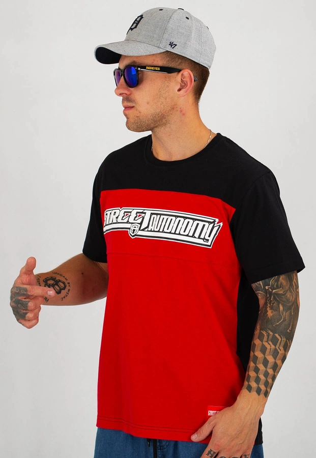 T-shirt Street Autonomy Lego czerwono czarna