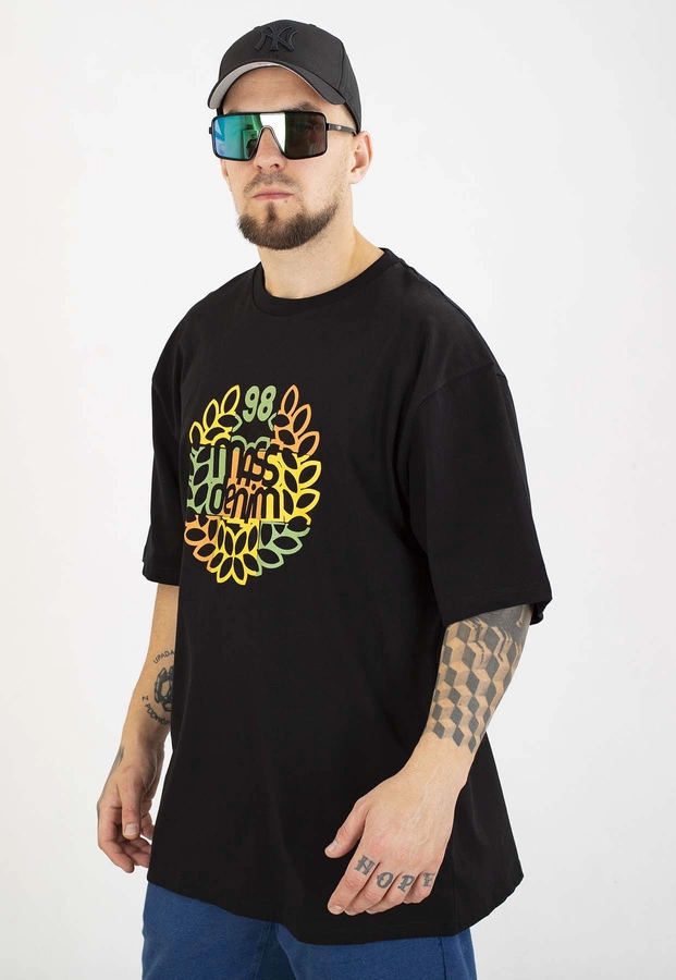 T-shirt Mass Patchwork czarny
