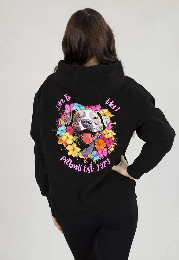 Bluza Pit Bull Z Kapturem Oversize Happy-Pit czarna