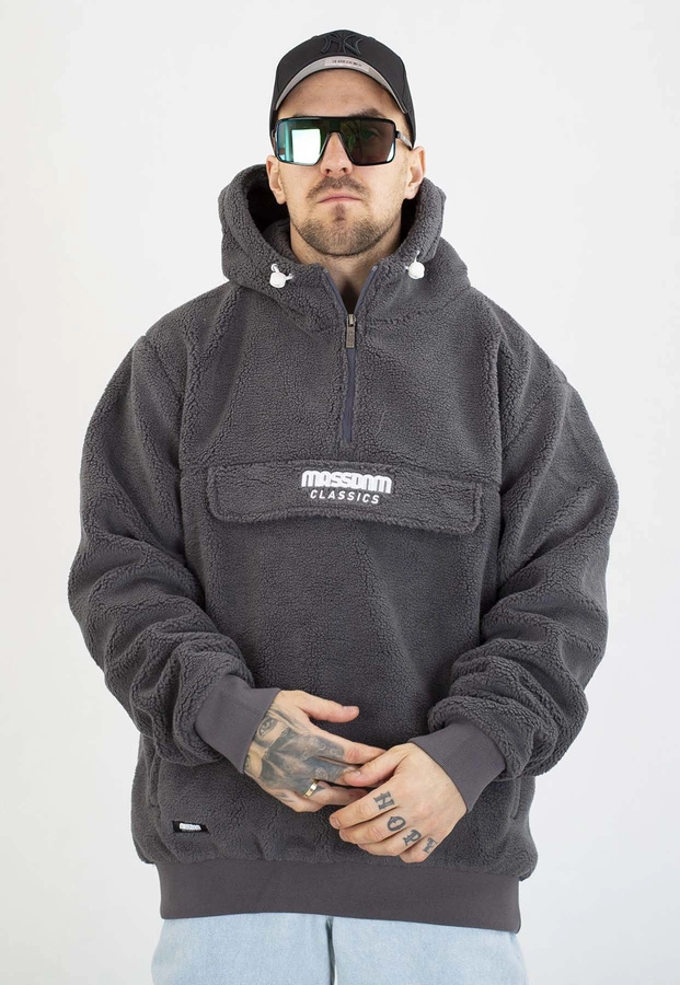Kurtka Mass Z Kapturem Zimowa Frontside 2.0 szara
