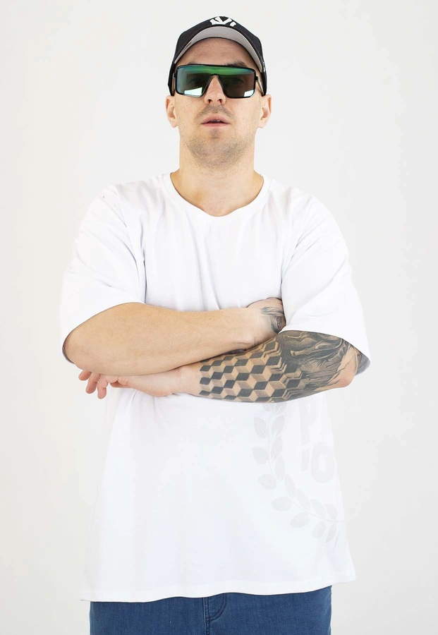 T-shirt Patriotic Baggy PA9 Laur biały