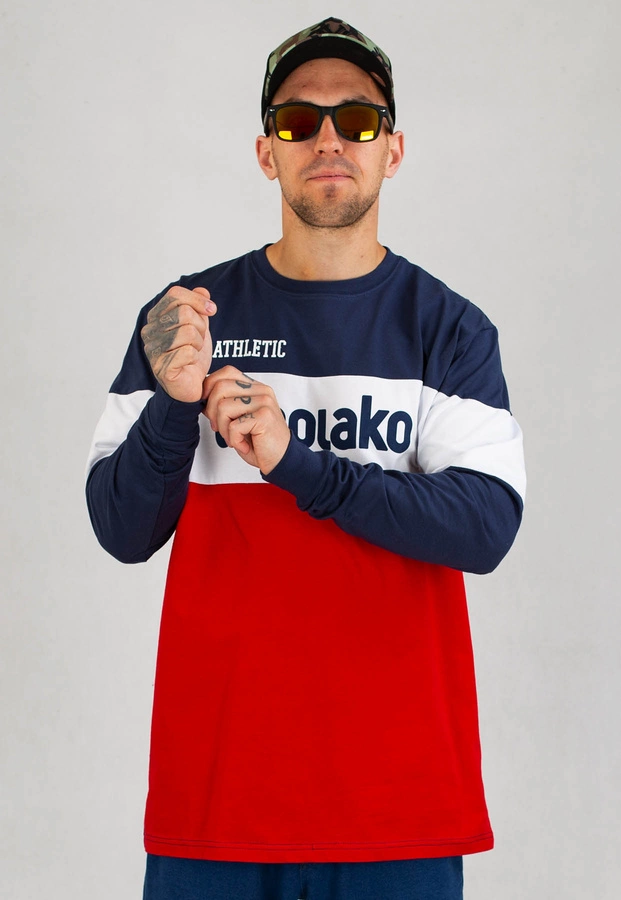 Longsleeve El Polako Athletic granatowo czerwony