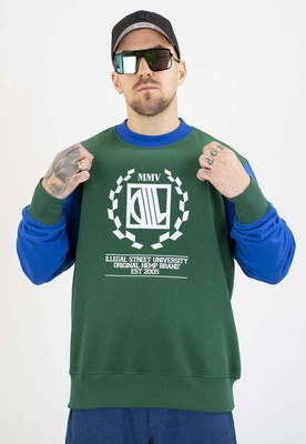 Bluza Diil Bez Kaptura Double Laur zielono chabrowa