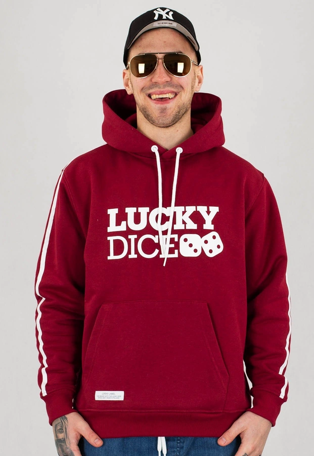 Bluza Lucky Dice Classic PJP bordowa
