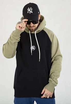 Bluza Diil Z Kapturem Reglan czarno khaki
