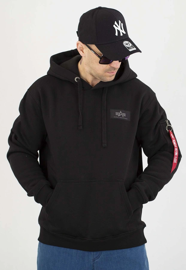 Bluza Alpha Industries Z Kapturem Back Print Mirror Camo 178318MC czarna