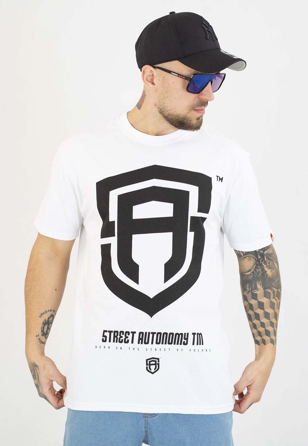 T-shirt Street Autonomy Classic biało czarny