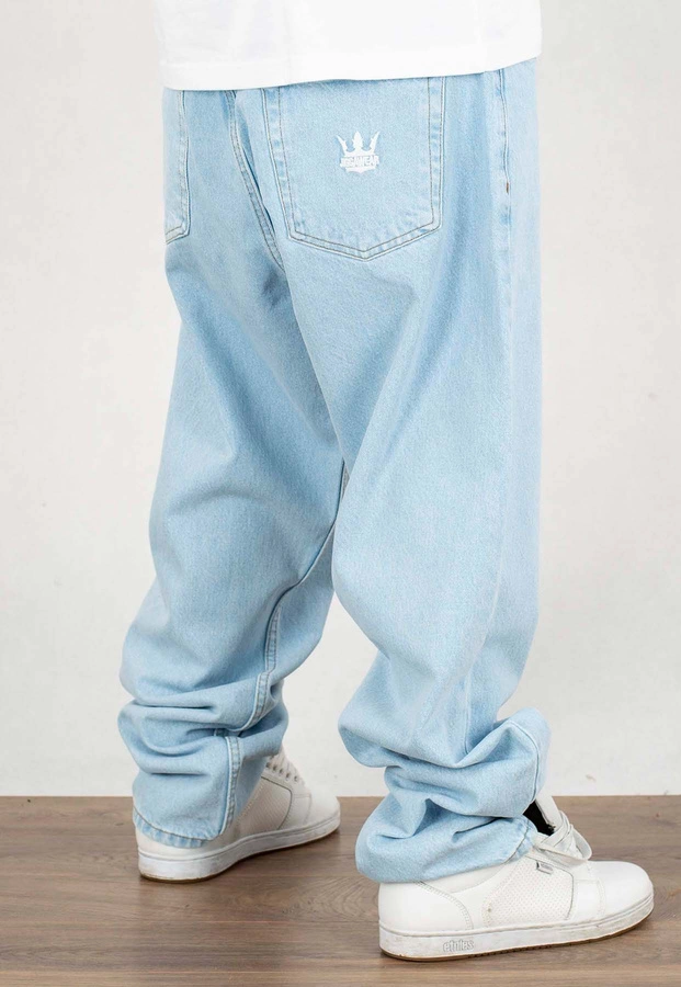 Spodnie Jigga Wear Crown Baggy Jeans light blue