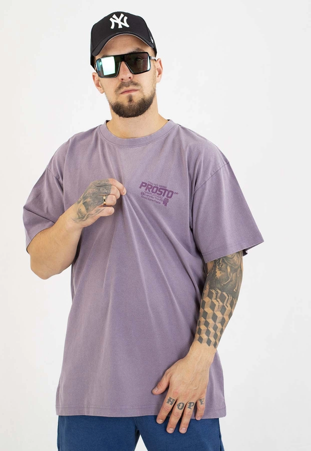 T-shirt Prosto Oversize Flathead sprany lawendowy