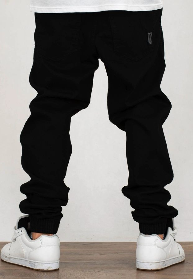 Spodnie B.O.R. Biuro Ochrony Rapu Joggery Fit czarny jeans