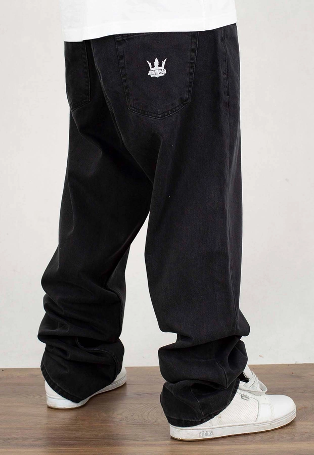 Spodnie Jigga Wear Crown Baggy Jeans anthracite