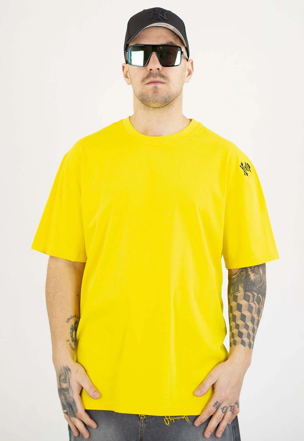 T-shirt Stoprocent Wini's Skull Haftbark żółty