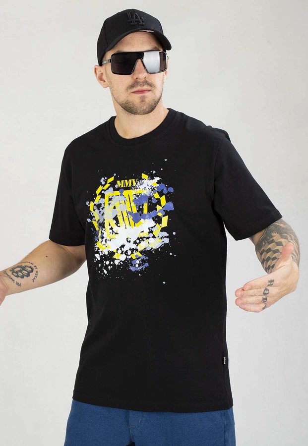 T-shirt Diil Splash czarno żółty