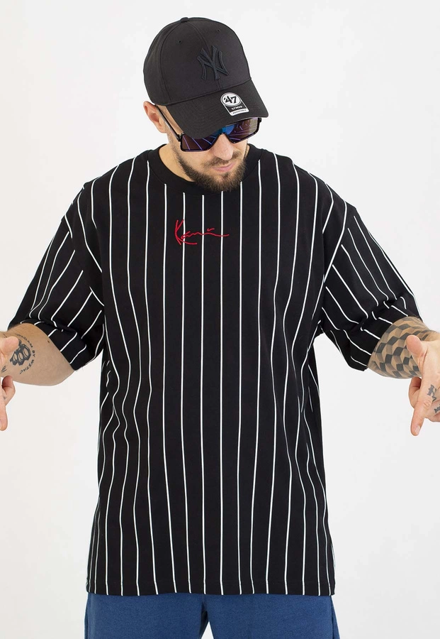 T-shirt Karl Kani KK Small Signature pinstripe 6030153 czarny