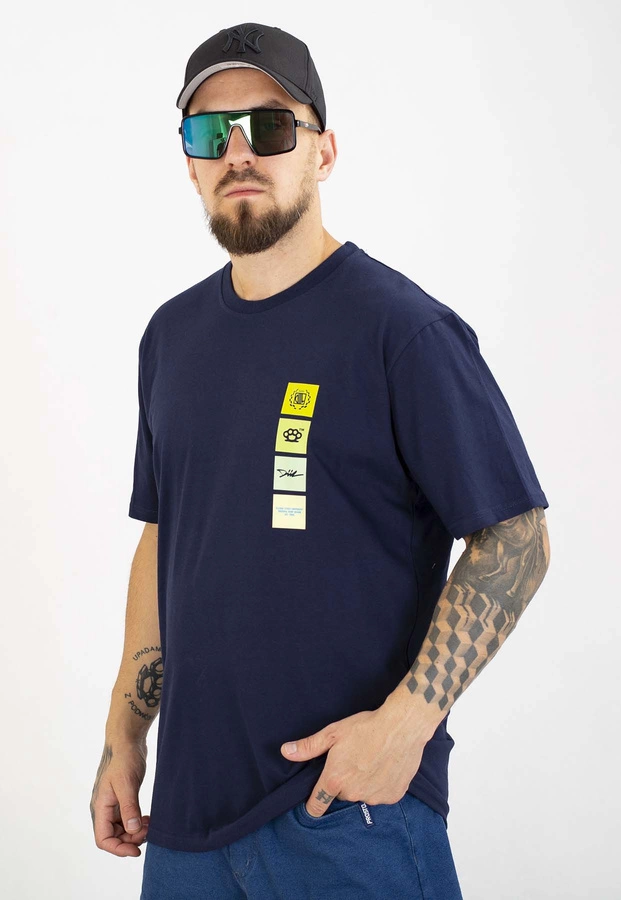 T-shirt Diil Square granatowy