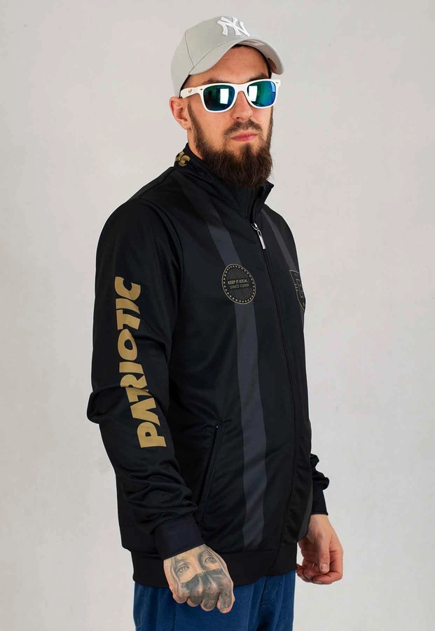 Bluza Patriotic Bez Kaptura Zip Football Gold czarna