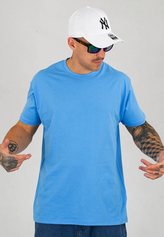 T-shirt Niemaloga Slim 150 Smooth błękitny