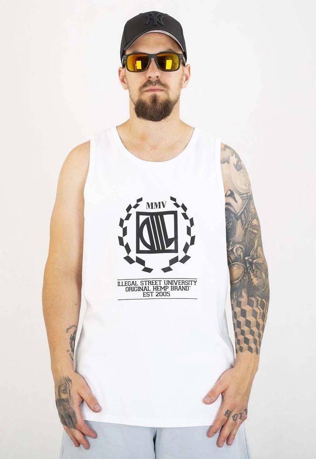 Tank Diil Laur biało czarny