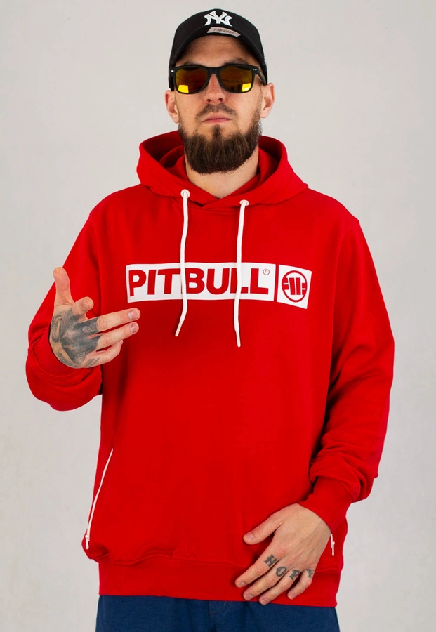 Bluza Pit Bull Hooded Terry Hilltop czerwona