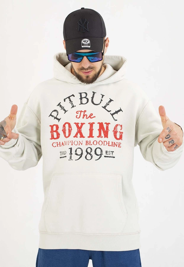 Bluza Pit Bull Z Kapturem Champion Bloodline white stone