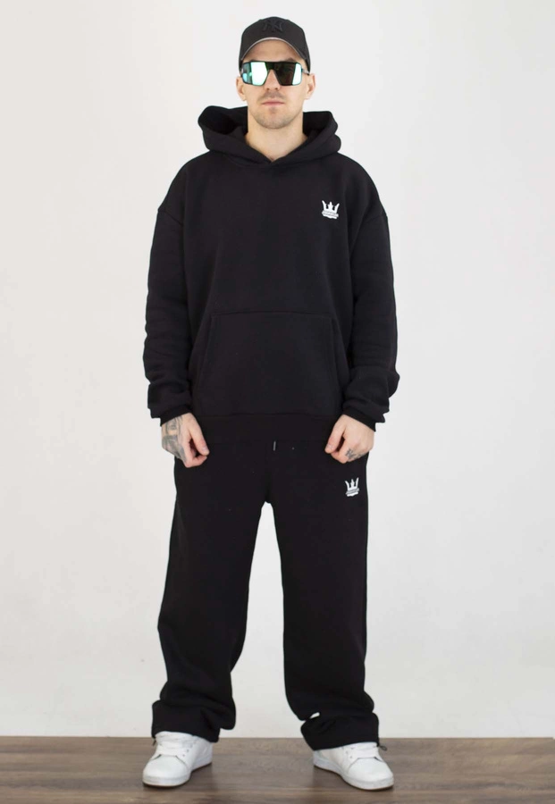 Komplet Dresowy Jigga Wear Oversize Zip Crown czarny
