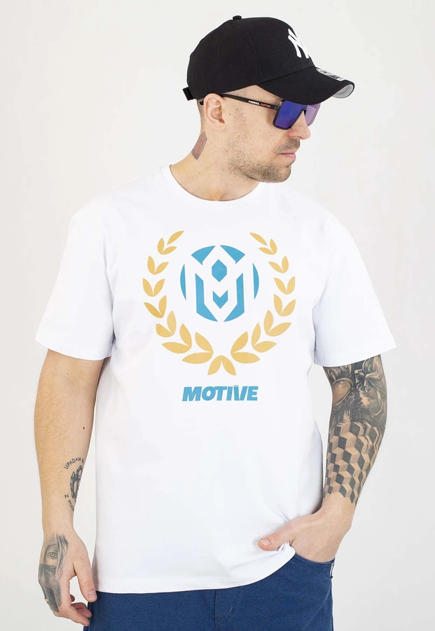 T-shirt Motive Laur Big biały