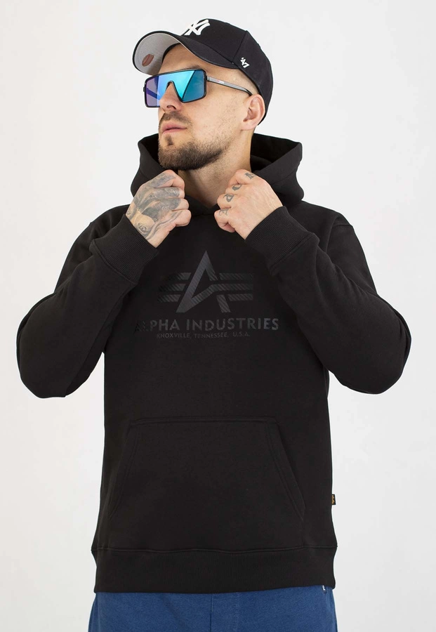 Bluza Alpha Industries Z Kapturem Basic Carbon 146343 czarna