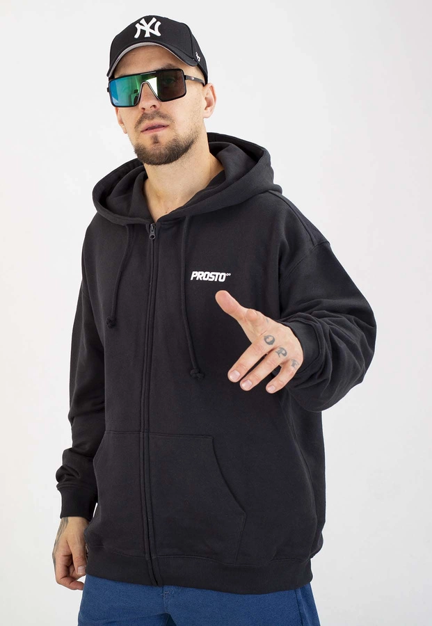 Bluza Prosto Z kapturem ZIP Logo czarna