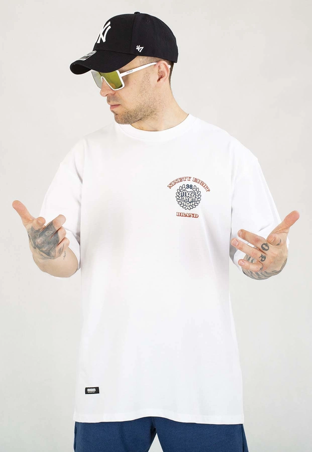T-shirt Mass Stamp biały