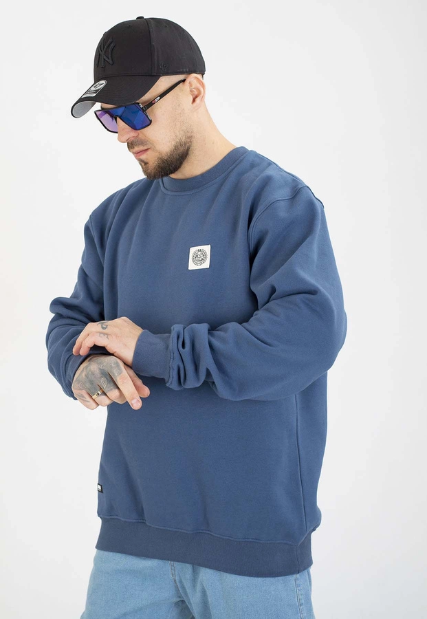 Bluza Mass Bez Kaptura Patch niebieska