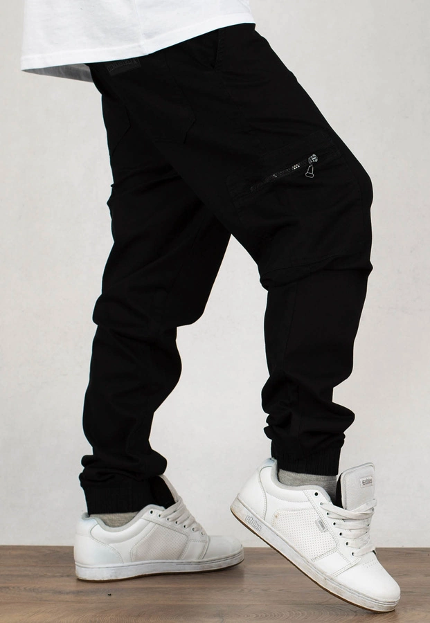 Spodnie Ciemna Strefa Jogger Cargo Gumka czarne