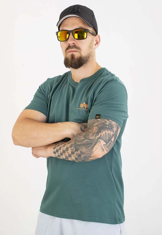 T-shirt Alpha Industries Back Print 128507 zielony