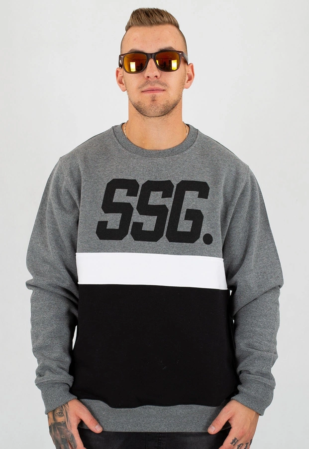 Bluza SSG Triple Line ciemno szaro czarna