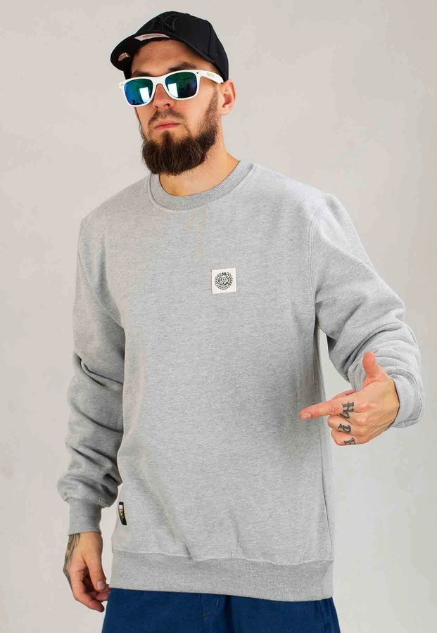 Bluza Mass Bez Kaptura Patch szara
