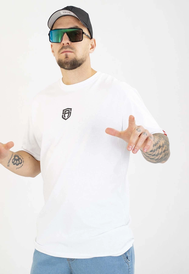 T-shirt Street Autonomy Logo Fuck biały