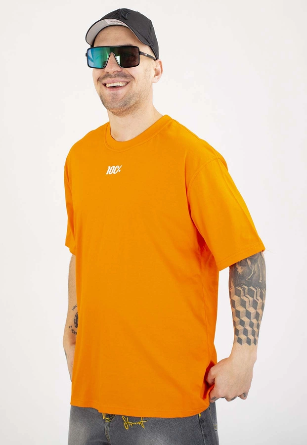 T-shirt Stoprocent 100% Small pomarańczowy